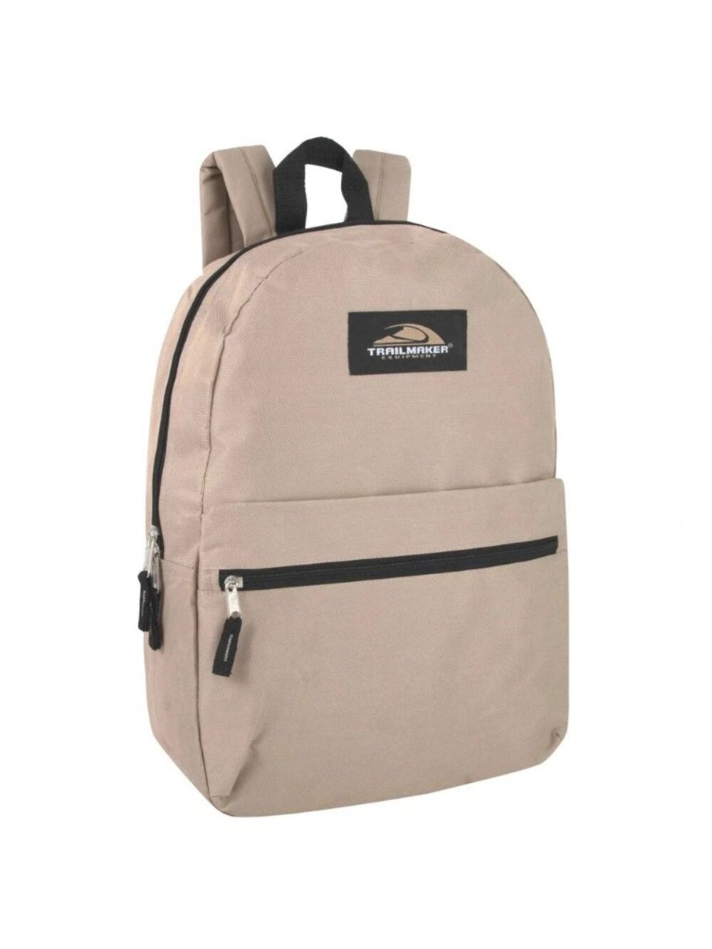 Trailmaker Tan Backpack Front Zipper Pocket Adjustable Straps Lightweight